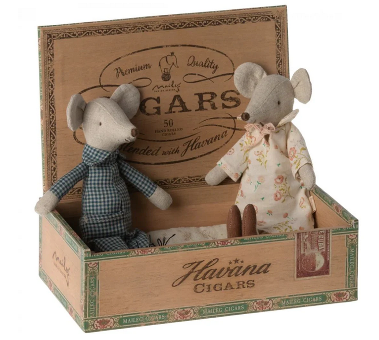 Maileg Grandma and Grandpa Mice in Box