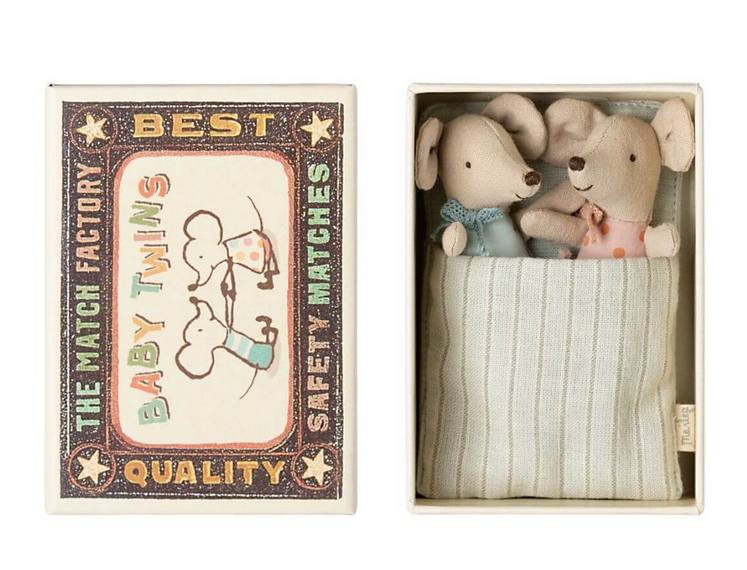 Maileg Baby Mice Twins in a Box