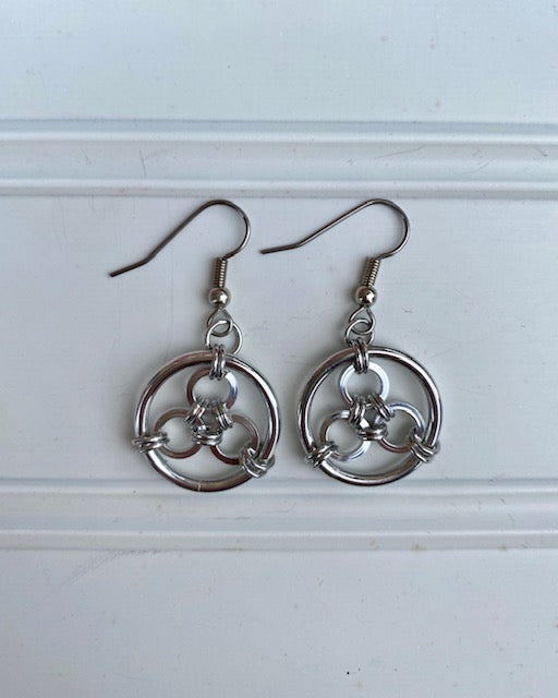 Earrings -- Ring Weaver 3x Bullseye