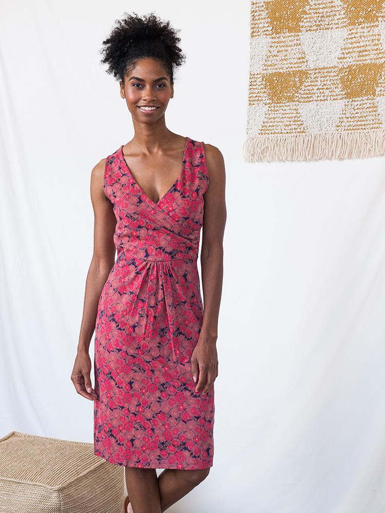 Dress -- Mata Traders Delia Wrap Dress Rose (various sizes)