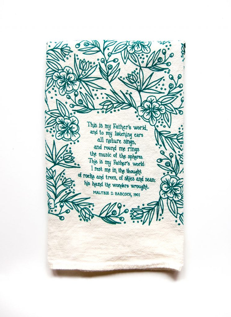 This is My Father's World Tea Towel