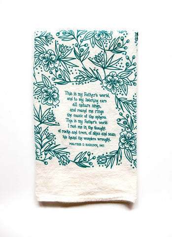 This is My Father's World Tea Towel