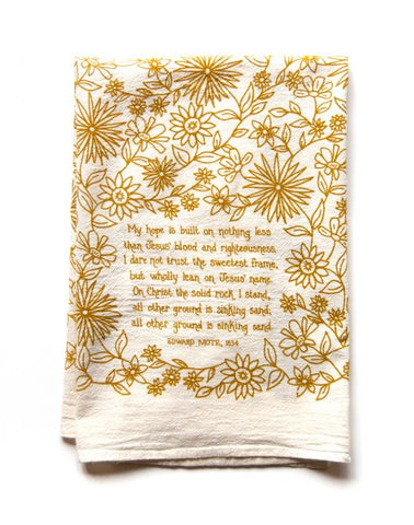 My Hope is Built Tea Towel