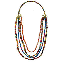 World Finds Dionysus Kantha Necklace