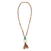 World Finds Kantha Tassel Necklace