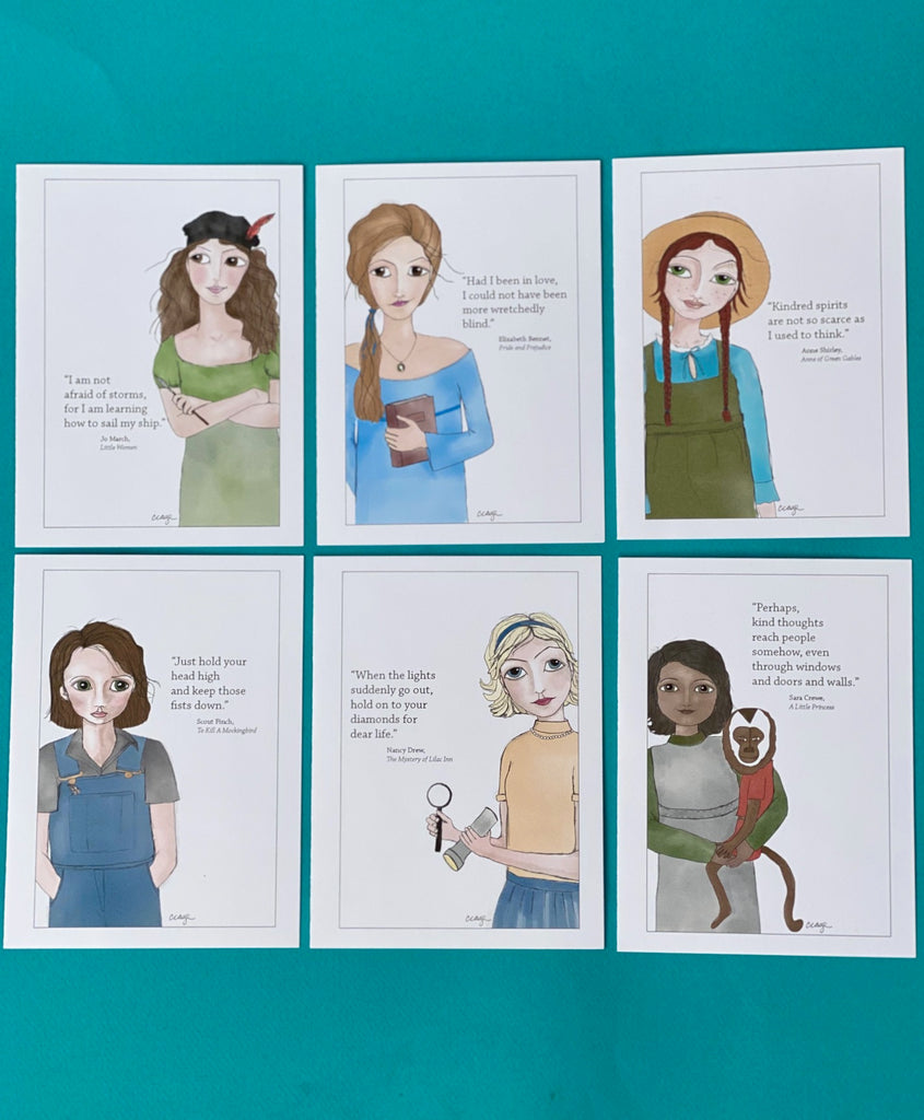 Cindy Cage's Kinship Collection Set of 6 Notecards (Group 1)