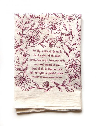 For the Beauty of the Earth Tea Towel