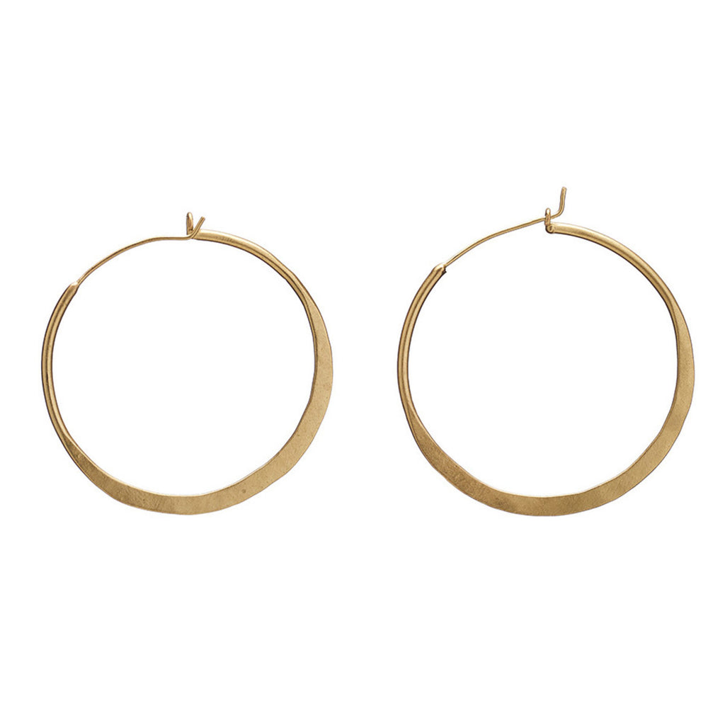 World Finds Organic Hoop Earrings -- Gold