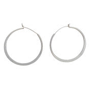 World Finds Organic Hoop Earrings -- Silver